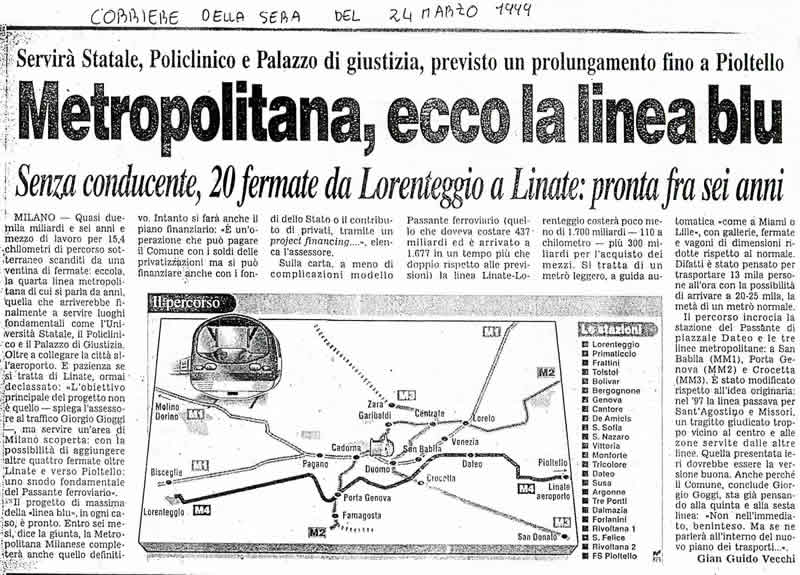 ARTICOLO METROPOLITANA A PIOLTELLO